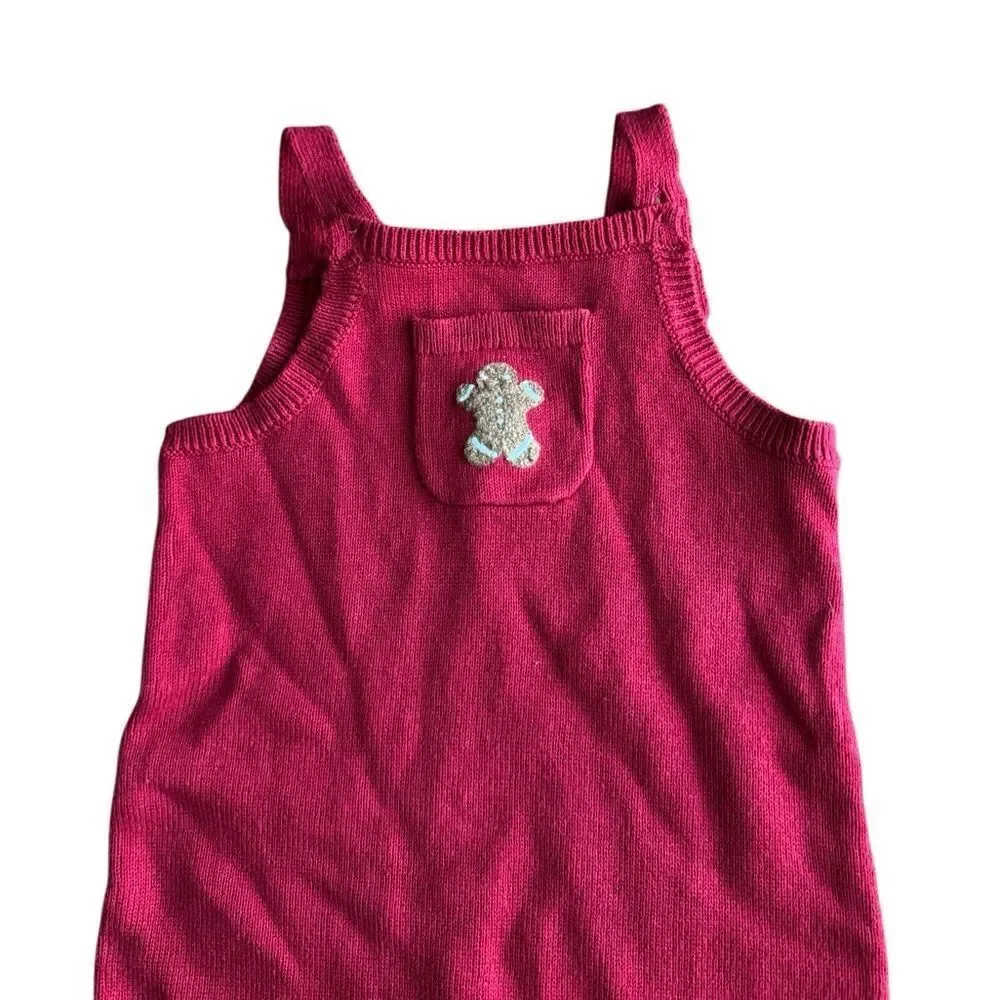 Carters Baby Boy Gingerbread Holiday Overalls in Red Size 12 Months